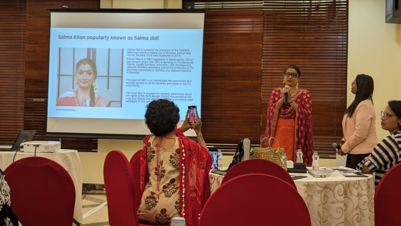 Dr. Salma Khan giving speech